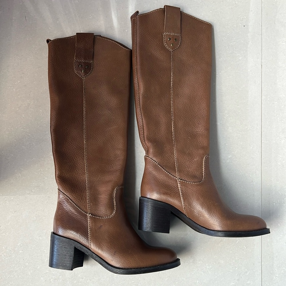 NIB Max&Co Brown Almeno Leather Boots size 35